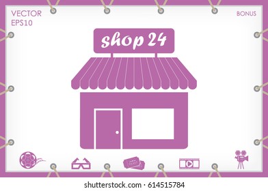 shop icon vector illustration eps10.