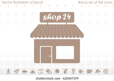 shop icon vector illustration eps10.