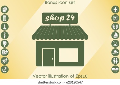 shop icon vector illustration eps10.