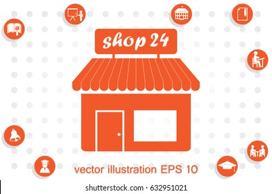 shop icon vector illustration eps10.