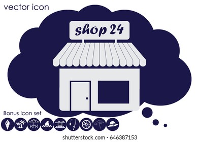 shop icon vector illustration eps10.