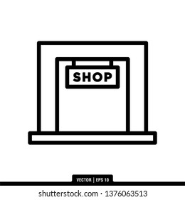 Shop Icon Vector Illustration Logo Template
