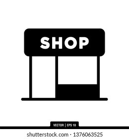 Shop Icon Vector Illustration Logo Template

