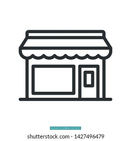 Shop Icon Vector Illustration Logo Template