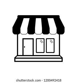 Shop icon vector illustration. Marketplace store flat icon symbol