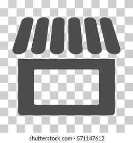 Shop icon. Vector illustration style is flat iconic symbol, gray color, transparent background. Designed for web and software interfaces.