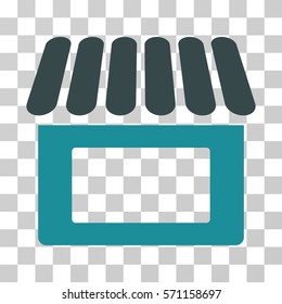Shop icon. Vector illustration style is flat iconic bicolor symbol, soft blue colors, transparent background. Designed for web and software interfaces.
