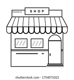 
Shop icon vector illustration of a white background