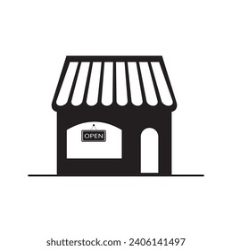 shop icon vector ilustartion logo design