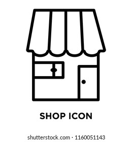 Shop icon vector isolated on white background, Shop transparent sign , line or linear sign, element design in outline style