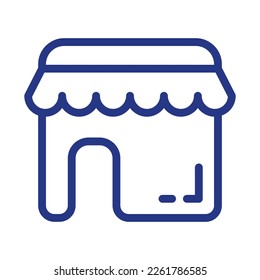 Shop icon vector isolated on white background for your web and mobile app design, Shop logo concept