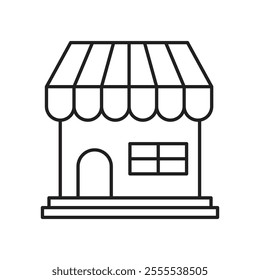 Shop icon vector isolated on white background.
