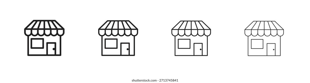 Shop icon. Vector isolated pictograms.