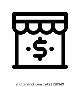 shop icon. vector line icon for your website, mobile, presentation, and logo design.