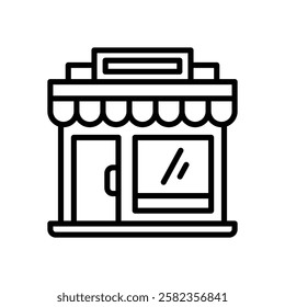 shop icon. vector line icon for your website, mobile, presentation, and logo design.