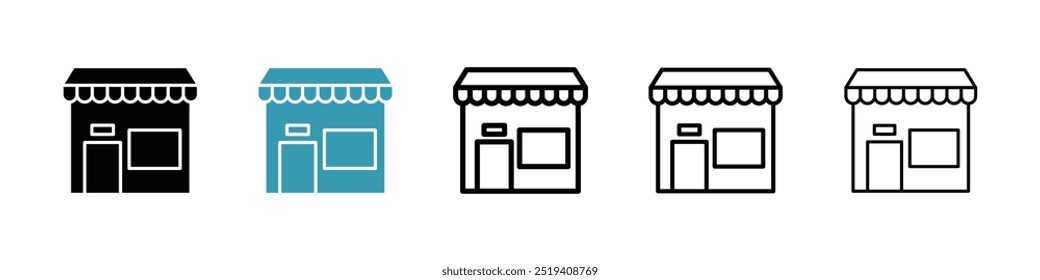 Shop icon vector icon set. EPS 10