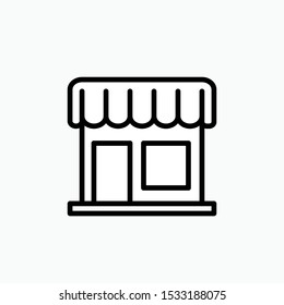 Shop Icon - Vector, Sign and Symbol for Design, Presentation, Website or Apps Elements.  