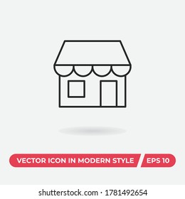 Vector de icono de compra. Firma de la tienda
