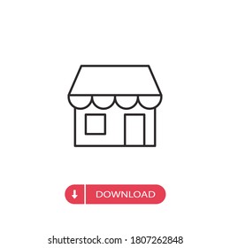 Shop icon vector. Store sign