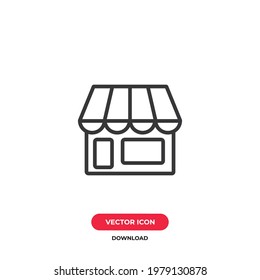 Shop icon vector. Store sign