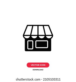 Vector de icono de compra. Firma de la tienda