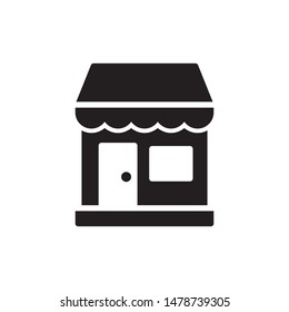 Shop icon vector. Shop store icon symbol illustration. Flat design style on white background.