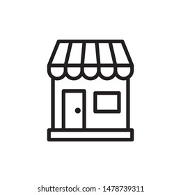 Shop icon vector. Shop store icon symbol illustration. Flat design style on white background.