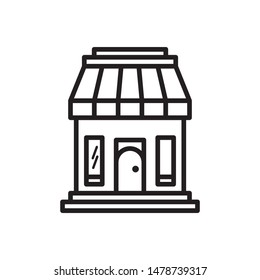 Shop icon vector. Shop store icon symbol illustration. Flat design style on white background.