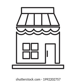 Vector de icono de compra. Ilustración del símbolo de la tienda de compras. Diseño plano con fondo blanco.