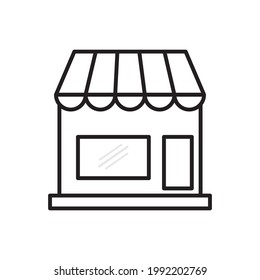 Shop icon vector. Shop store icon symbol illustration. Flat design style on white background.