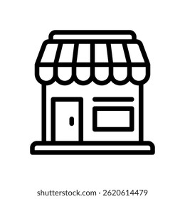 Shop Icon Vector for Storefront and E-commerce Market. Shopping building illustration for local and online.
