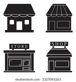 shop icon vector template illustration logo design