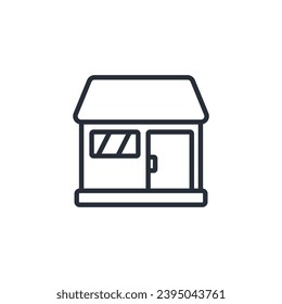Ladensymbol. vector.Editable stroke.linear style sign for use web design,logo.Symbol illustration.