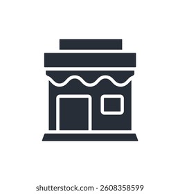 shop icon. vector.Editable stroke.linear style sign for use web design,logo.Symbol illustration.