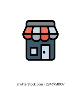 vector icono de tienda, aislado en fondo blanco