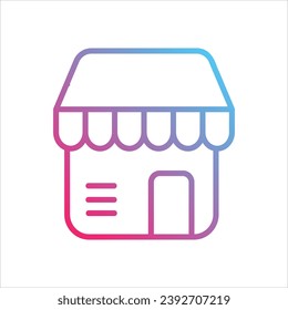 Shop icon with white background vector