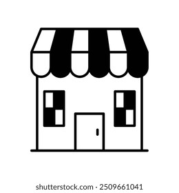 shop icon with white background vector stock illustration