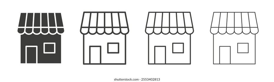 Shop icons collection. vector set in black color