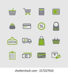 Shop icons for internet