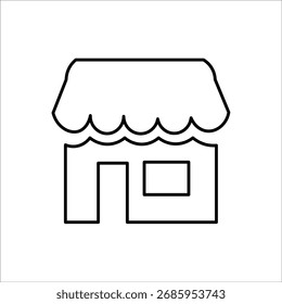 Iconos de la tienda. Vector de línea simple