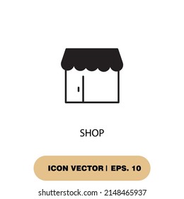 símbolo de iconos de tienda elementos vectores para web infográfica