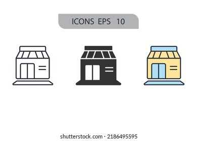 shop icons  symbol vector elements for infographic web