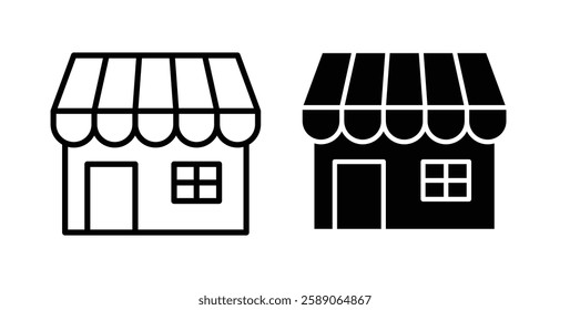 Shop icons thin line illustrations designs
