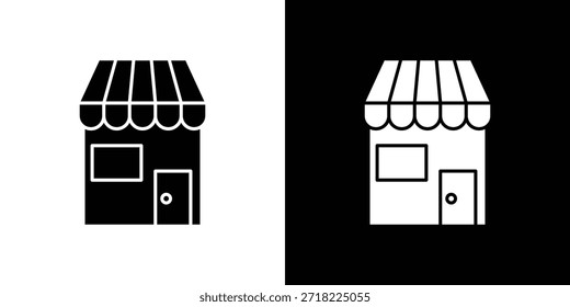 Iconos de la tienda. Vector Plantilla Ilustración Símbolo Píxeles Perfecto