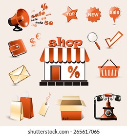 shop icons web
