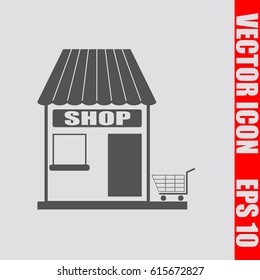 Shop icon,sign,symbol isolated in flat style.Vector illustration.