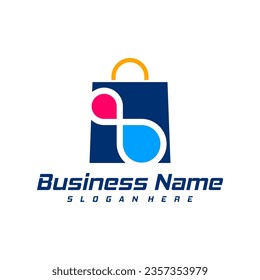 Shop Infinity logo design vector. Nolimit Shop logo design template concept