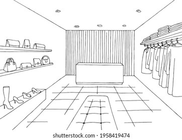 Shop interior store graphic