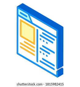 shop internet review isometric icon vector. shop internet review sign. isolated symbol illustration