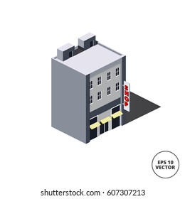 Shop Isometric Isolated Vector Illustration